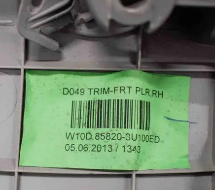 KIA Sportage (A) pillar trim 858203U100ED