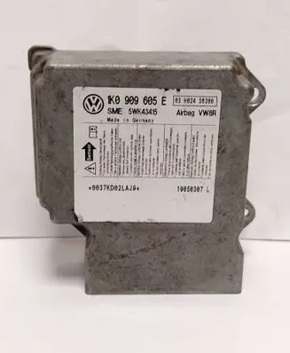 Volkswagen Golf Plus Airbag control unit/module 1K0909605E 0037KD02LAJ9 03H024S6300