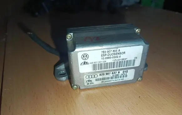 Audi A6 S6 C6 4F ESP acceleration yaw rate sensor 7E0907655A 8Z0907637B 10098503024