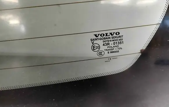 Volvo XC90 Rear windscreen/windshield window 31352922 32244967
