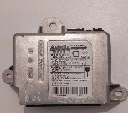 Renault Scenic II - Grand scenic II Airbag control unit/module 8200411954 607061300 F298G270414