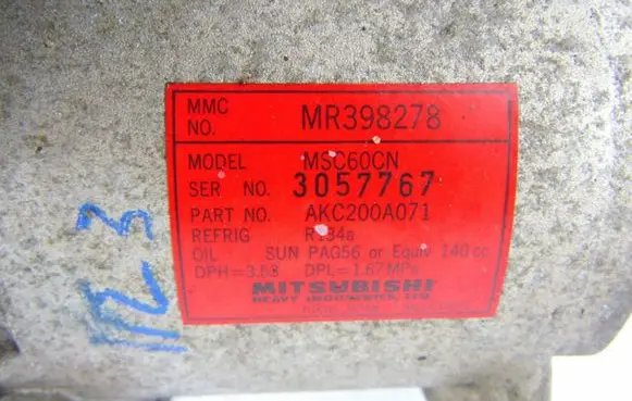 Mitsubishi Space Star Air conditioning (A/C) compressor (pump) MR398278