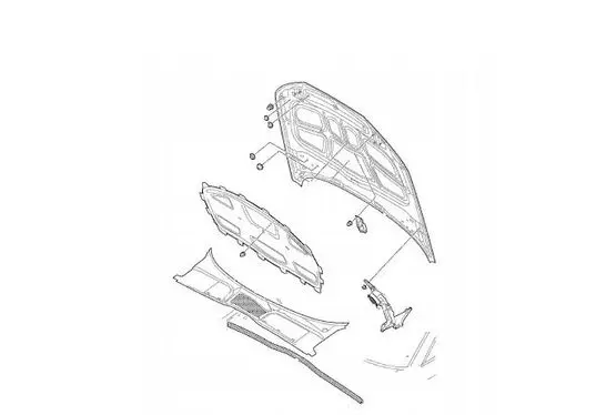 Porsche Macan (95B) Engine bonnet/hood 95B823155C