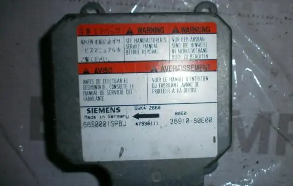 Suzuki Swift I Airbag control unit/module 3891080E00 5WK42660
