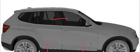 BMW X3 F25 Pillar (middle) 