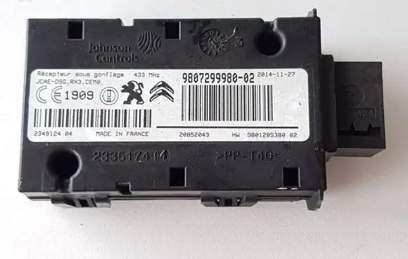 Peugeot Partner Tire pressure control unit 9807299980 20852043 9801285380