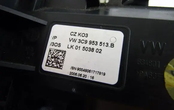 Volkswagen PASSAT B6 Multifunctional control switch/knob 3C9953513B