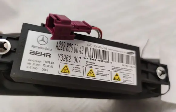 Mercedes-Benz S C217 Cabin air duct channel A2228350049