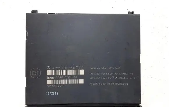 Mercedes-Benz S W221 Seat control module A2219002202