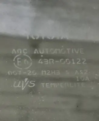 Toyota RAV 4 (XA40) Rear vent window glass DOT20M2H3 43R00122