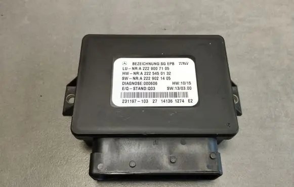 Mercedes-Benz S W222 Hand brake control module A2229021405 A2229007105 A2225450132