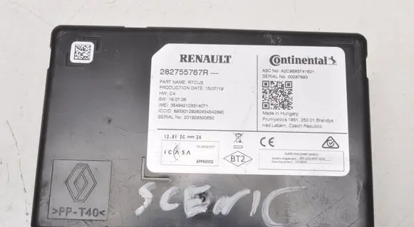 Renault Scenic IV - Grand scenic IV GPS navigation control unit/module 282755767R