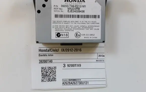 Honda Civic IX Sensor 39200TA9