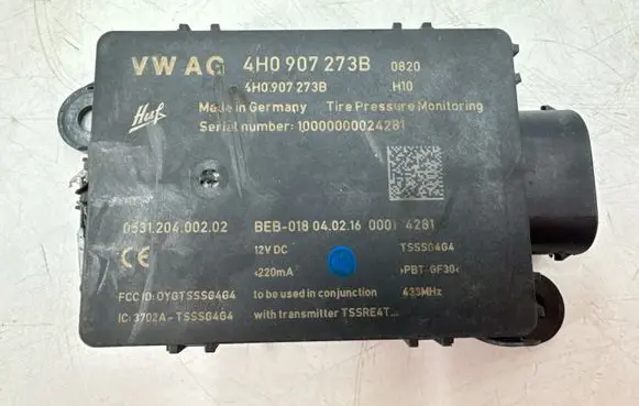 Audi RS6 C7 Tire pressure control unit 4H0907273B