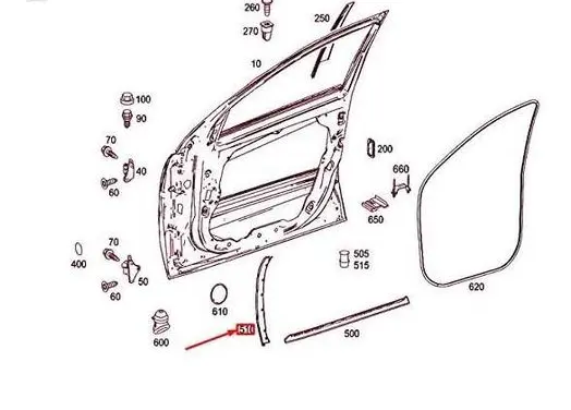 Mercedes-Benz R W251 Other front door trim element A2517200678
