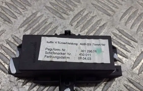 Audi A8 S8 D3 4E Window wiper relay 361.296.58