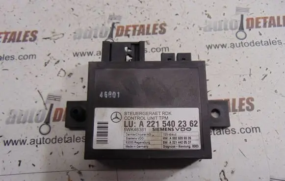 Mercedes-Benz S W221 Tire pressure control unit A2215402362