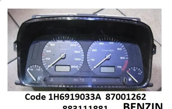 Volkswagen Golf III Speedometer (instrument cluster) 1H6919033A 87001262