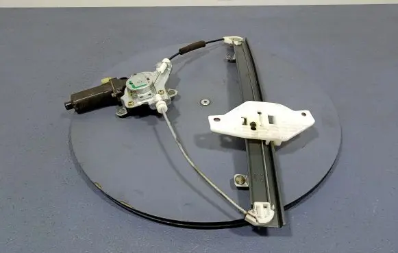 Front door window regulator with motor