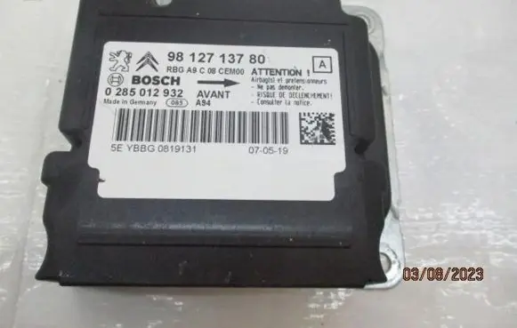 Peugeot 307 Airbag control unit/module 9812713380