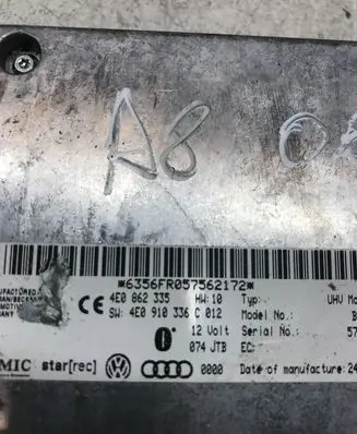 Audi A8 S8 D3 4E Other control units/modules 4E0862335 4F0910336C