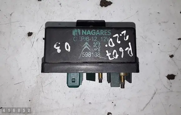 Peugeot 607 Glow plug pre-heat relay 598138