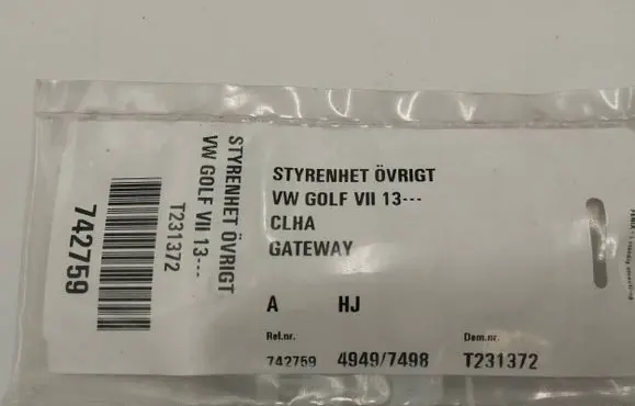 Volkswagen Golf VII Gateway control module 5Q0907530M A2C53419193DB