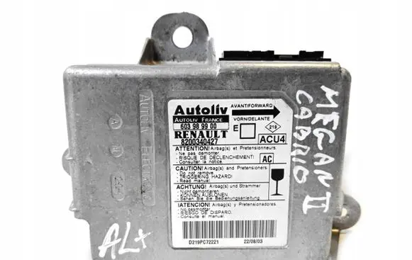 Renault Megane II Airbag control unit/module 8200340427