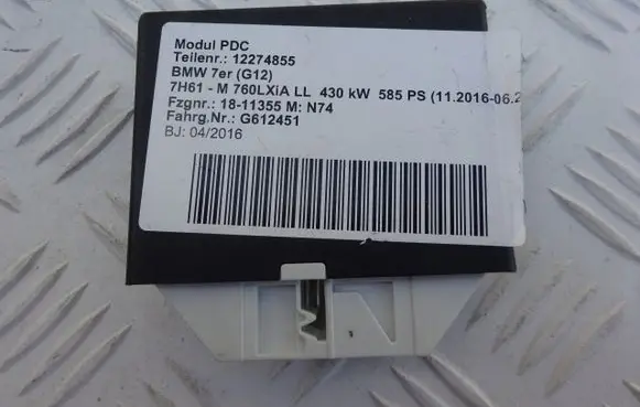 BMW 5 G30 G31 Parking PDC control unit/module 66206821887