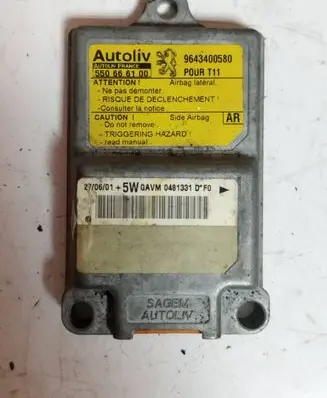 Peugeot 206 Airbag control unit/module 9643400580 550666100