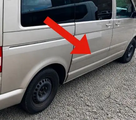 Volkswagen Multivan T5 Sliding door trim (molding) 7H5853074B