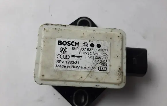 Audi A5 8T 8F ESP acceleration yaw rate sensor 8K0907637C