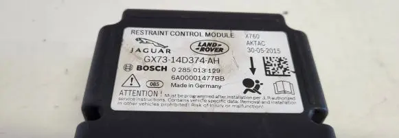 Jaguar XE Airbag control unit/module GX7314D374AH 6A00001477BB 0285013129