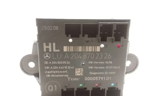 Mercedes-Benz C W204 Door control unit/module A2048702326