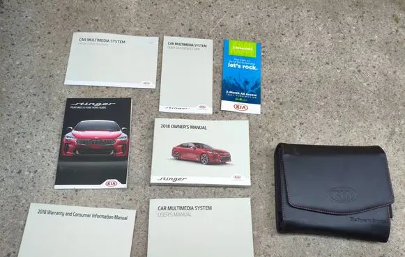 KIA Stinger Owners service history hand book 
