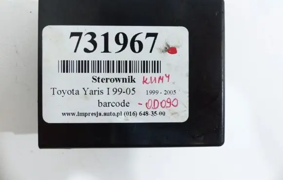 Toyota Yaris Central body control module IMPRK731967