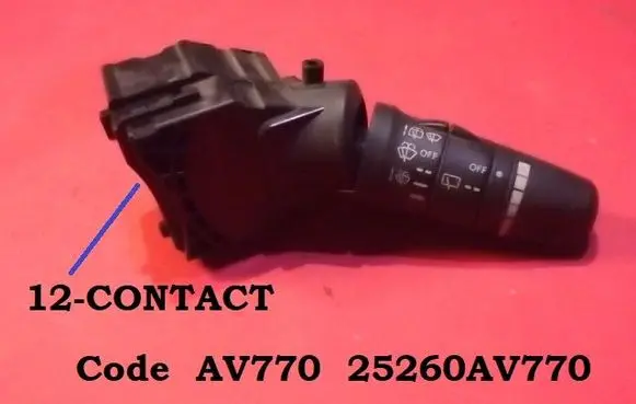 Nissan Primera Wiper control stalk AV770 25260AV770