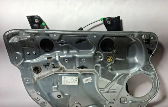 Volkswagen Polo Front door window regulator with motor 6Q4837755
