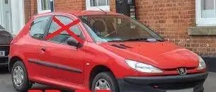 Peugeot 206 Front door window/glass (coupe) 43R000464 PD140EF4RR50