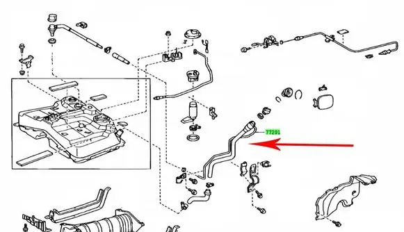 Toyota RAV 4 (XA20) Fuel line pipe 7720142140