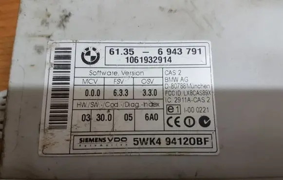 BMW 7 E38 Comfort/convenience module 61356943791 1061932914