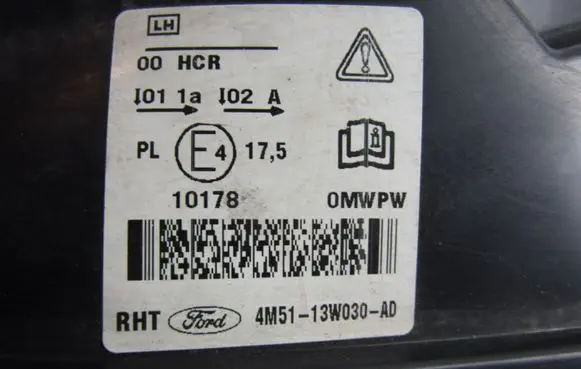 Ford Focus Headlight/headlamp 4m5113w030ad