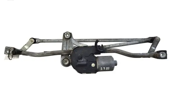 Front wiper linkage and motor