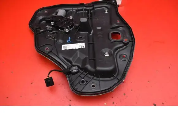 Rear door window regulator with motor