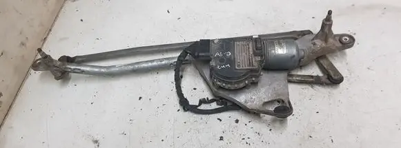 Front wiper linkage and motor