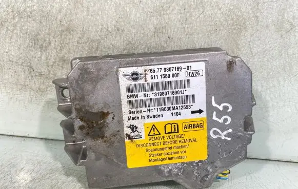 Mini One - Cooper Clubman R55 Airbag control unit/module 6577980716901 611158000F 31980716901J