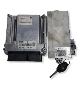 BMW 5 E60 E61 Engine ECU kit and lock set 7796637 61356963828