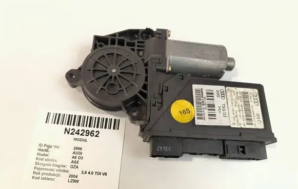 Audi A8 S8 D3 4E Rear door window regulator motor 4E0959801C 4E0910802A 982737101