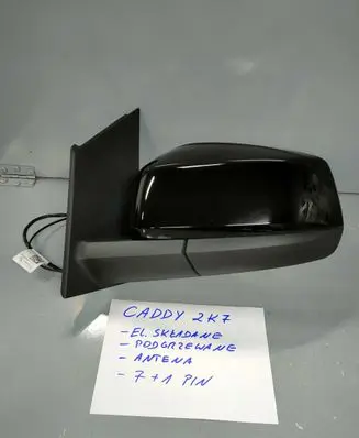 Volkswagen Caddy Front door electric wing mirror 2K7857501AR 2K7857501 PIN-7-1