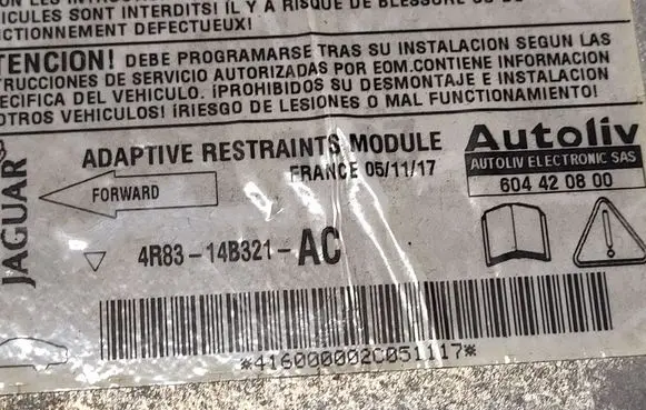 Jaguar S-Type Airbag control unit/module 4R8314B321AC
